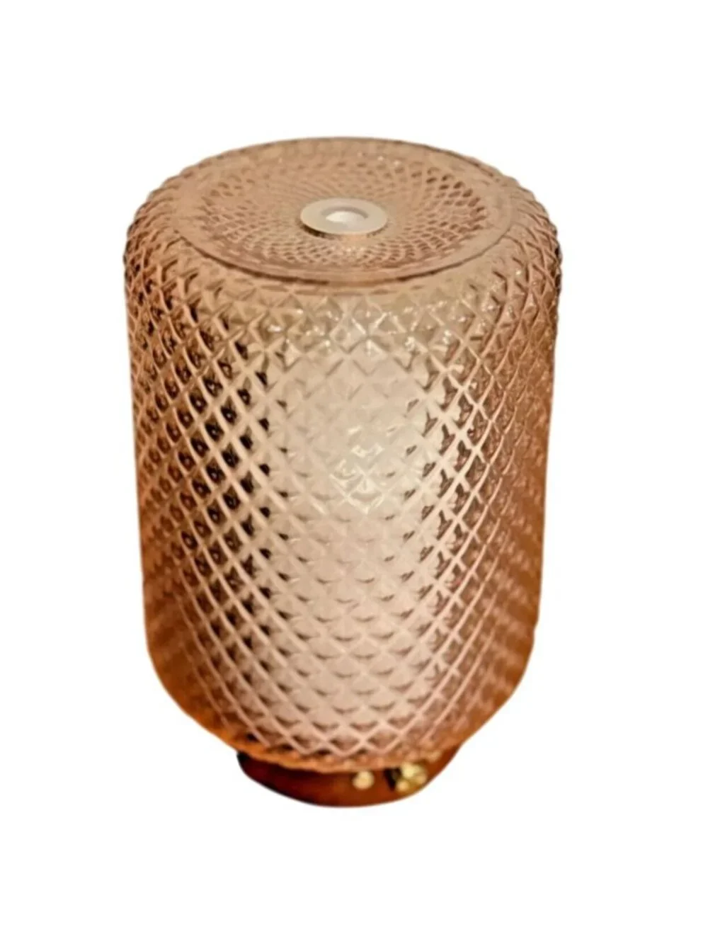 SpaRoom Dahlia Diffuser Textured Glass Aromatherapy Ultrasonic Essential Oils